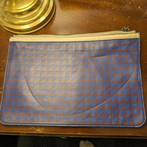 Proenza Schouler Geometric Blue and Cream Laptop Bag